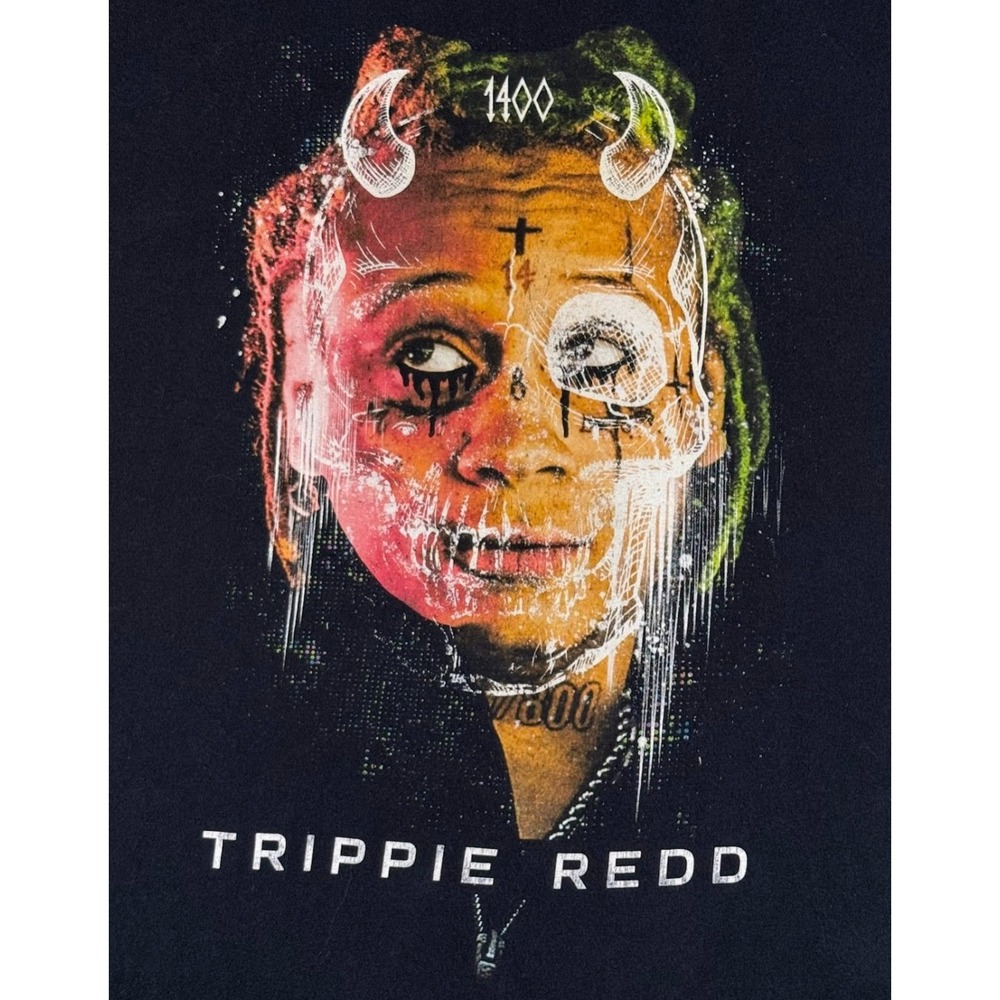 Trippie Redd Graphic T Shirt Mens Large Black Rap Hip Hop Anime‎ Style Tee